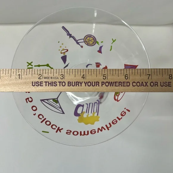 HUGE  Martini Glass with Five o’clock Somewhere Logo - Picture 5 of 5